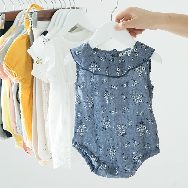 Комбинезоны с цветочным принтом для младенцев и девочек летняя повседневная