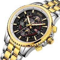 burei brand fashion military watch men luxury waterproof sapphire calendar chronograph quartz wristwatch clock relogio masculino