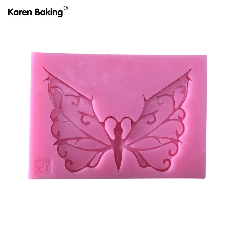 Бабочка Форма конфеты Желе 3D силиконовые помады Кружево плесень украшения