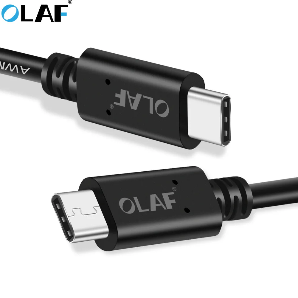 Кабель OLAF usb c к 3A PD для быстрой зарядки Type Male Samsung S9 переключатель Macbook