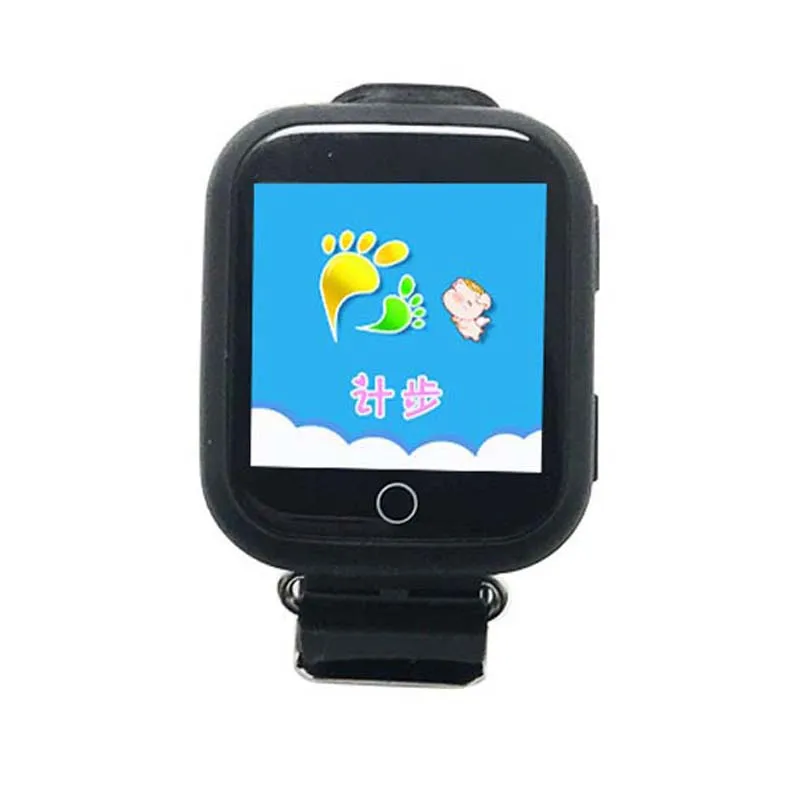 Черный Gps умные часы Q750 Q100 Детские умные часы с 1,54 дюймовым сенсорным экраном SOS устройство отслеживания местоположения вызова для детей безопасный PK Q50 Q90 - Цвет: Черный
