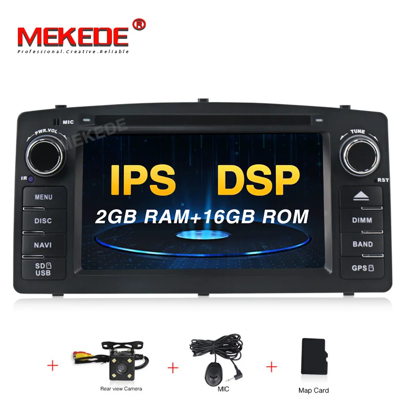 MEKEDE DSP 2G ram 16G rom Android 9,0 четырехъядерный автомобильный аудио dvd плеер gps для BYD F3 Toyota Corolla E120 2003-2006 - Цвет: add camera