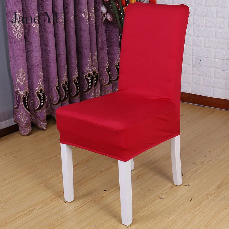 JaneYU Solid Цвет чехлы на стулья лайкра белая эластичные кресла Фул печать для
