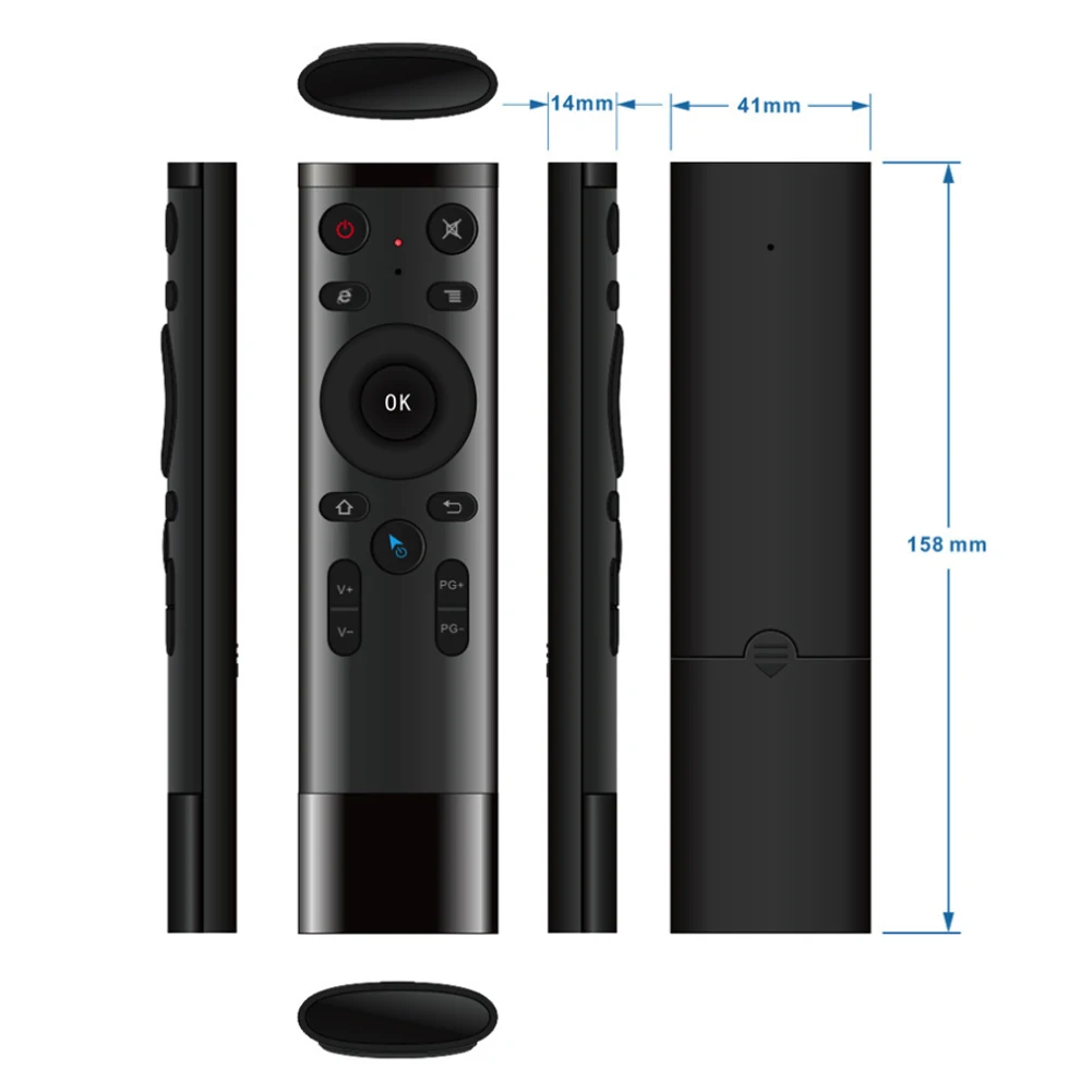 Q5 Air Mouse Bluetooth Voice Remote Control For Smart TV Android Box IPTV Wireless 2.4G Voice Remote Control With USB Receiver