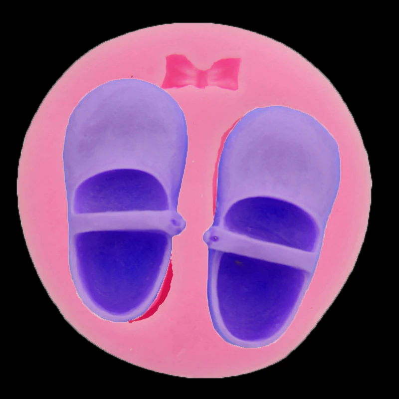 3d Shoes Silicone Mold Children's Day Candy Cake Decoration Baking Tools Bow Baby Formas De | Дом и сад