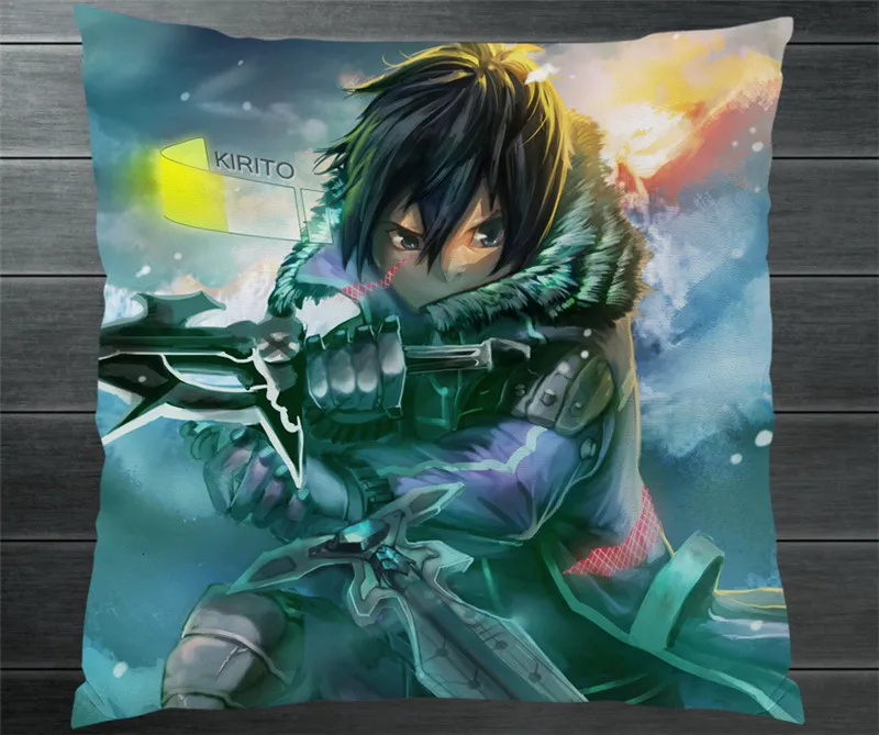 Новинка Сан-меч искусство онлайн Kirito Kirigaya Kazuto двухсторонняя подушка чехол