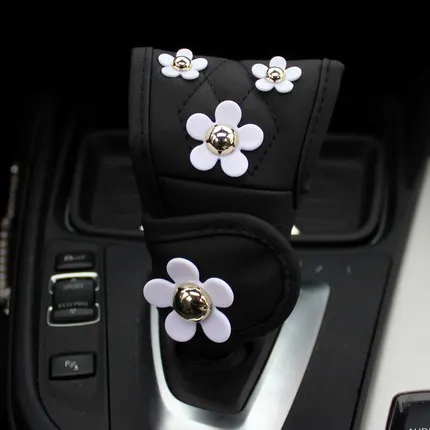 shifter covers Кожаный автомобиль Seatblet переключения ручного тормоза крышка набор рулевого колеса шеи Подушка для поддержки поясницы солнцезащитный козырек тканевая сумка Противоскользящий коврик - Название цвета: shifter covers
