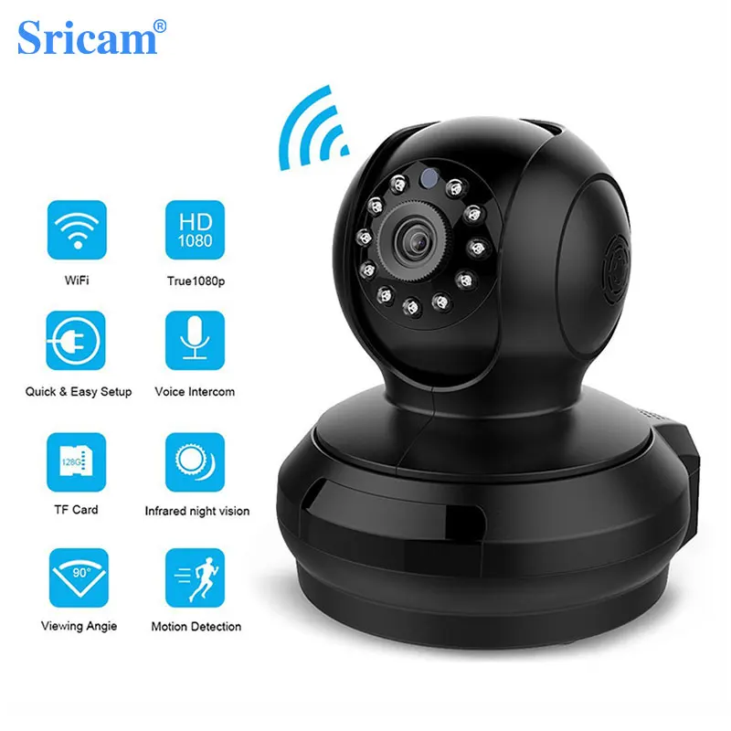 Sricam SP019 HD 1080P WIFI IP камера 4X Zoom 2.0MP домашняя CCTV 360 ° PTZ Удаленный просмотр