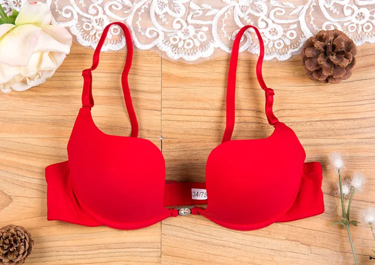 Сексуальный черный бюстгальтер с глубоким u образным вырезом однотонный низкой