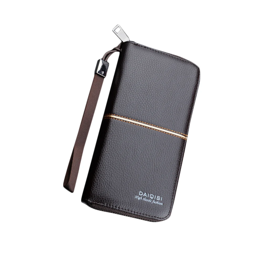 Модные Для мужчин кошелек двойного сложения из высококачественной