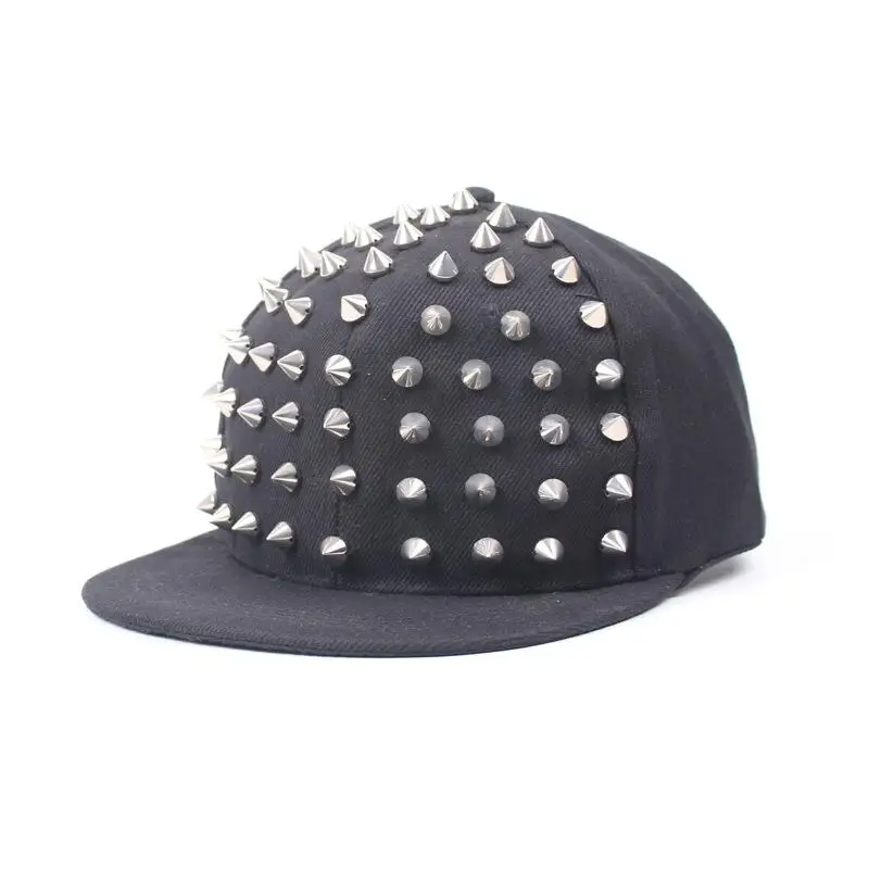 Унисекс панк шляпа с рисунком ежа личность Джаз Snapback шип шипованные заклепки Шипованные бейсбольная кепка для хип-хоп Рок танцев - Цвет: 3