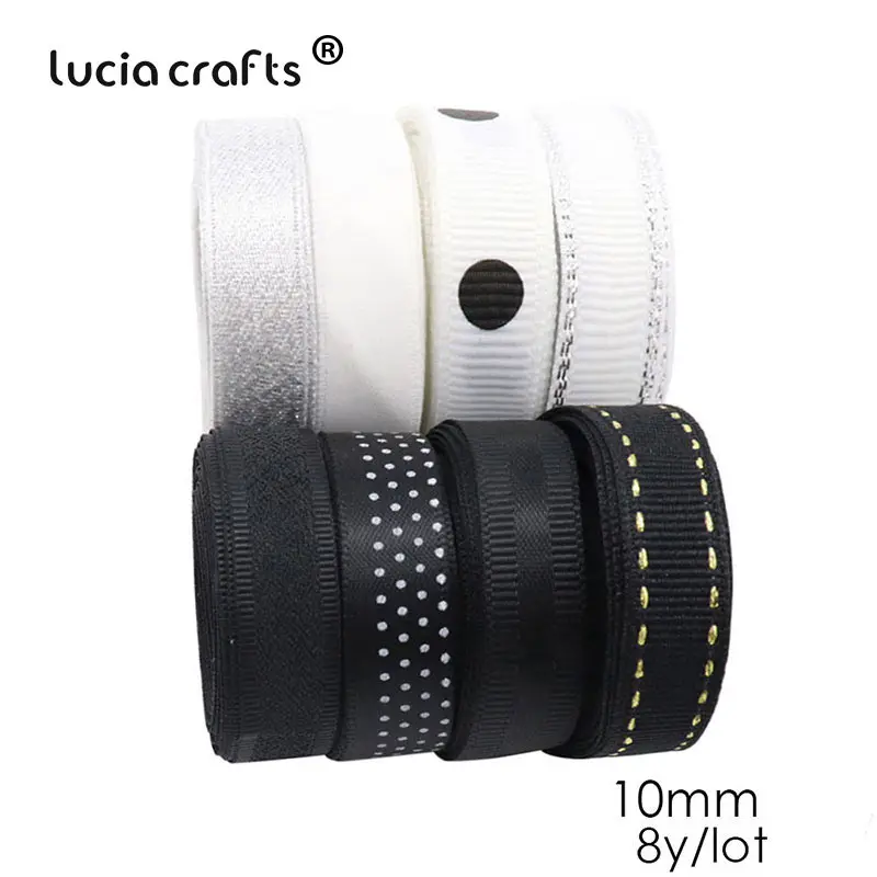 Mixed A Распродажа! Lucia crafts, 8 ярдов, много вариантов, с принтом, Корсажная/атласная лента, бант, сделай сам, для шитья, материалы ручной работы, аксессуары S0202 - Цвет: Mixed A