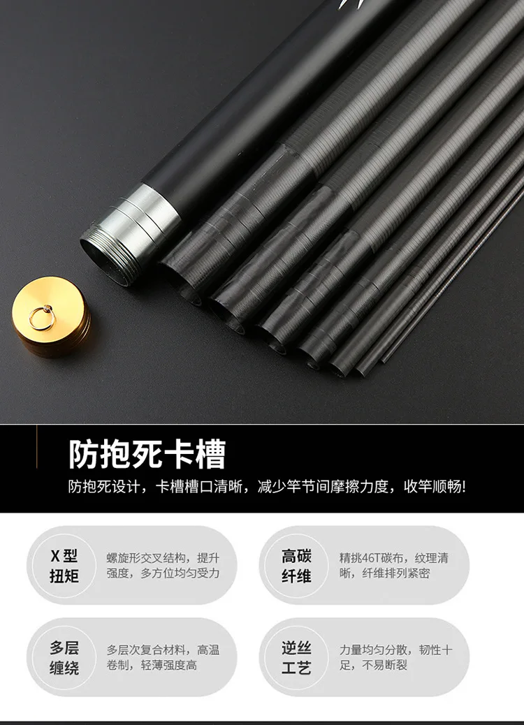 YAMAKAWA Shanchuan 8M 9M 10M 11M 12M 13M 14M 15M Super Long Telescopic Fishing Rod Fast Action Superhard Good Quality Has 2 Tips