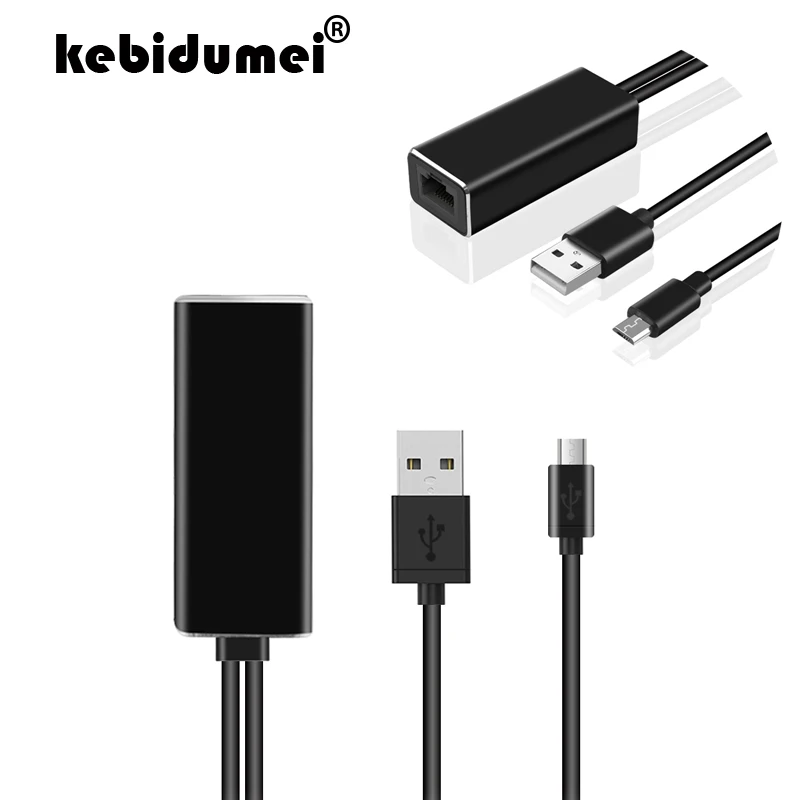 ТВ адаптер 10/100 Мбит/с HD 480 Ethernet Micro USB 2 0 к RJ45 для сверхзвуковой палки сетевая карта