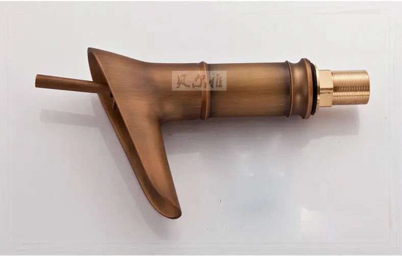 Antique Brass Centerest Bathroom Sink Faucet Waterfall Basin Mixer Tap bronze waterfall faucet | Строительство и ремонт