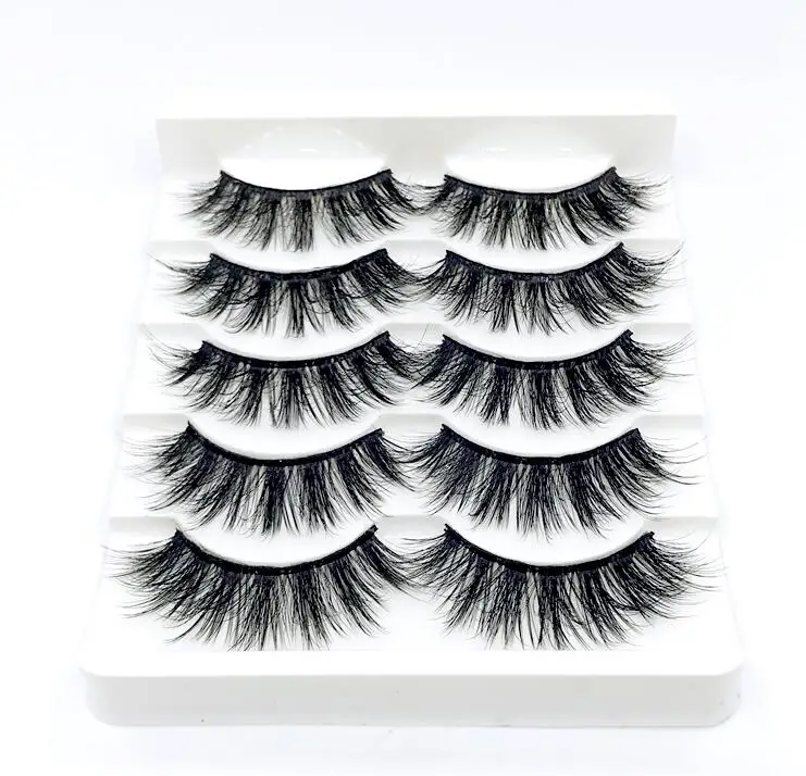 5 PAIRS 8D004 Hbzgtlad 2/5 пар натуральные накладные ресницы длинный макияж 3d норковые ресницы, наращивание ресниц норковые ресницы для красоты 03 - Цвет: 5 PAIRS 8D004