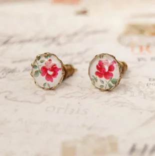 10 парт/лот милые цветочные фотообои в винтажном стиле Маленькие Стеклянные