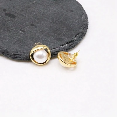 No.7 with stud Free Shipping Round Square Earring Multi-Colors European Geometry - Окраска металла: No.7 with stud