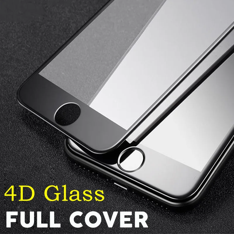 Закаленное 3d-стекло премиум-класса для iPhone 7 plus 9H 4D изогнутая Защитная пленка с