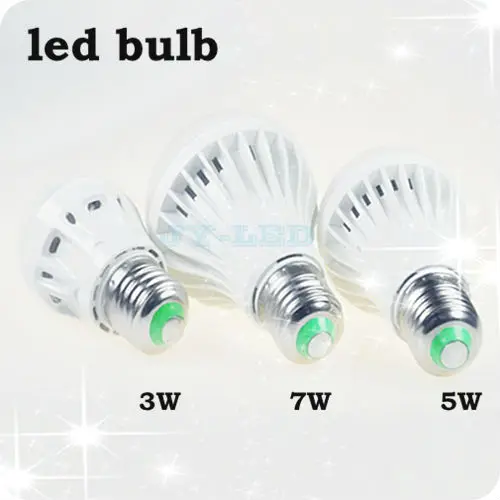 

4pcs/lot LED Energy Saving Bulb Lamp E27 LED Light High Power High Brightness 3W 5W 7W 2835 SMD Cold White Warm White Free Ship