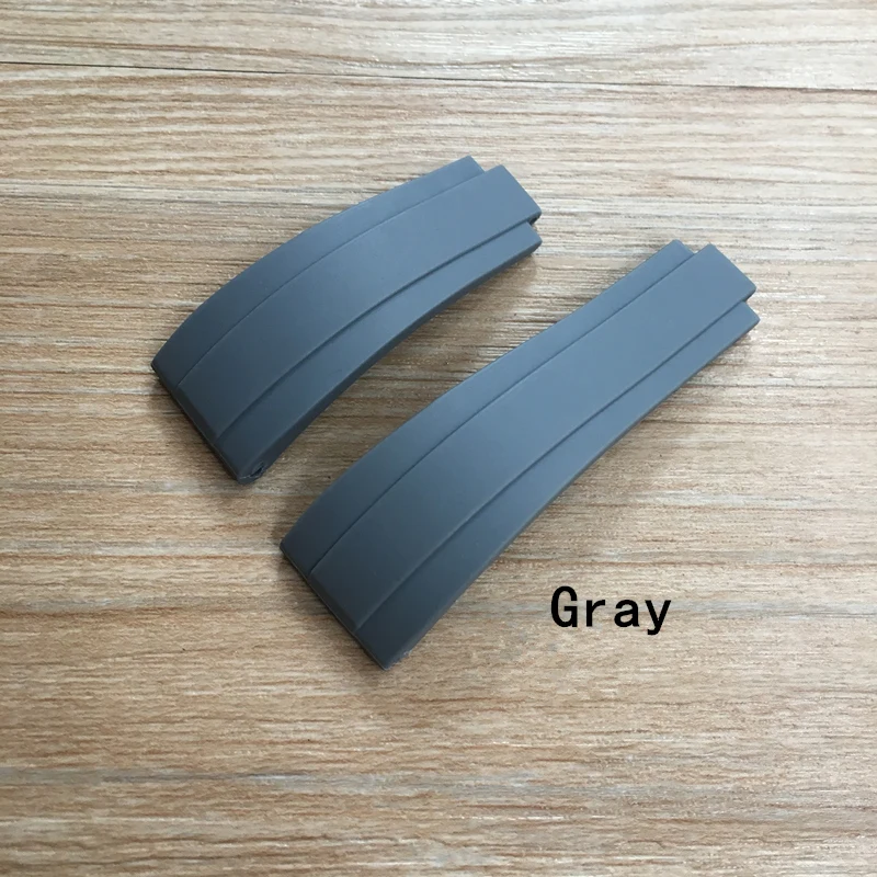 20mm Black Blue White Red Gray Nature Rubber Watchband watch band For Role strap Submariner Daytona GMT OYSTERFLEX Easy Adjust