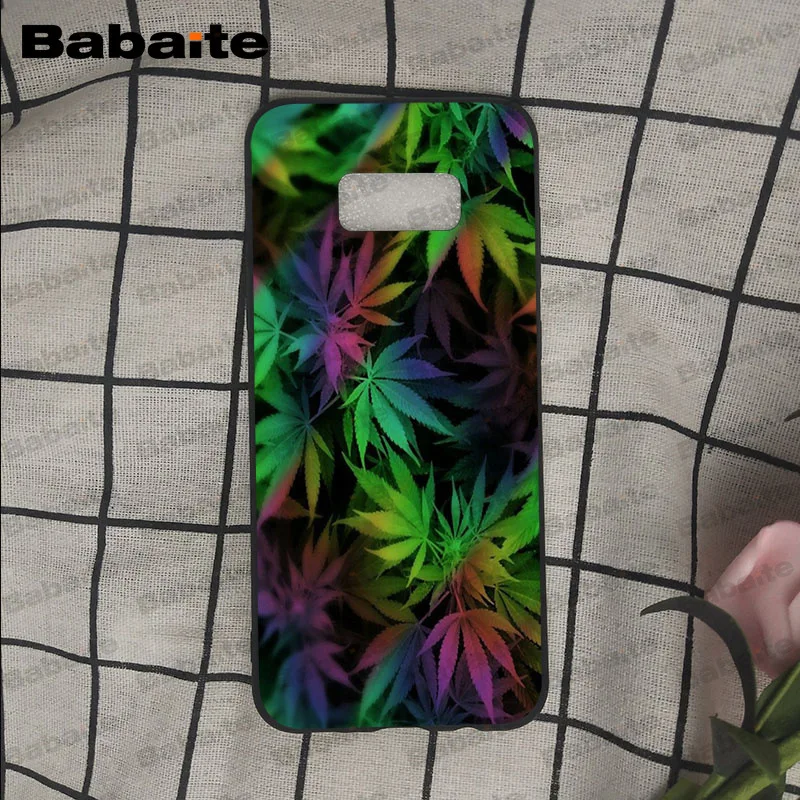 A6 SMOKING eat weed sleep music Protector phone Case For Samsung Galaxy s9 s8 plus note 8 note9 s7 s6edge cases Babaite - Цвет: A6