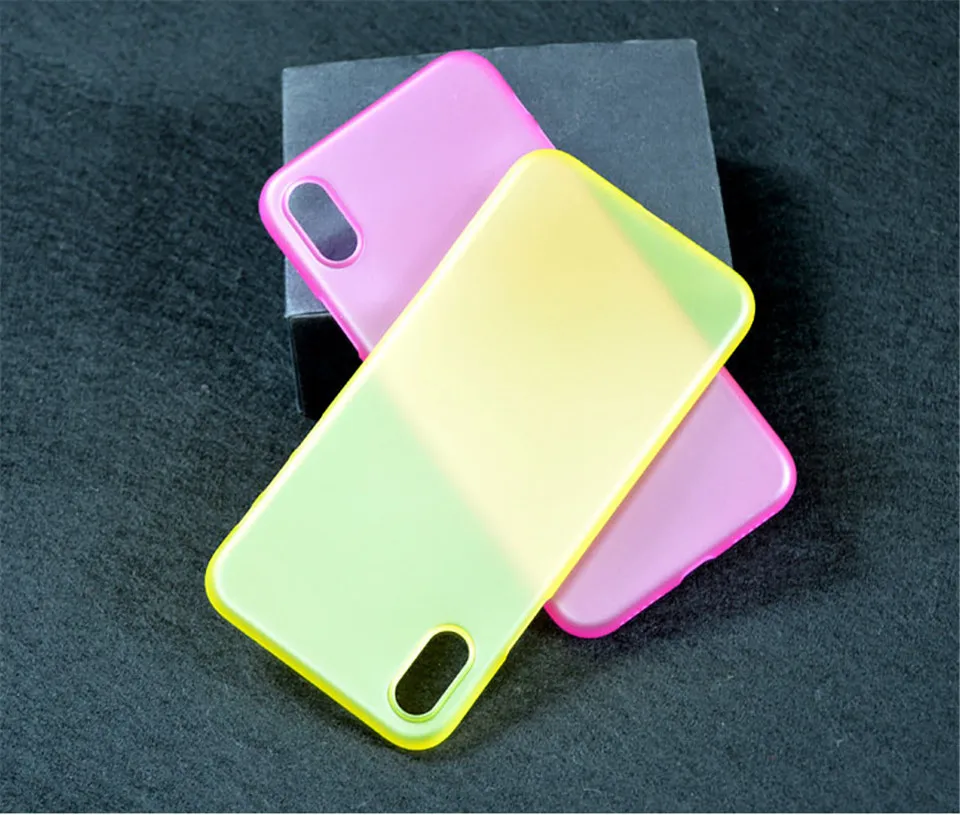 0,3 мм ультра тонкий чехол для iPhone X XR XS Макс Matte Пластик задняя крышка чехол для iPhone х R X S Макс моды чехол