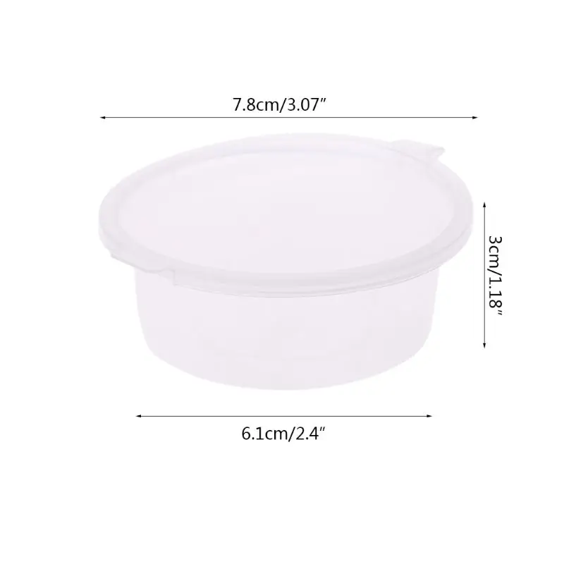 10Pcs Disposable Cups Set Of 74ml Sauce Pot Container With Conjoined Lid Jello Shot Cup Slime Storage For Ketchup | Дом и сад