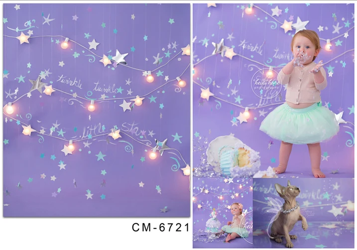 Cm-6721 бледно-лиловый Twinkle ребенок новорожденный фотография фото фон | Электроника