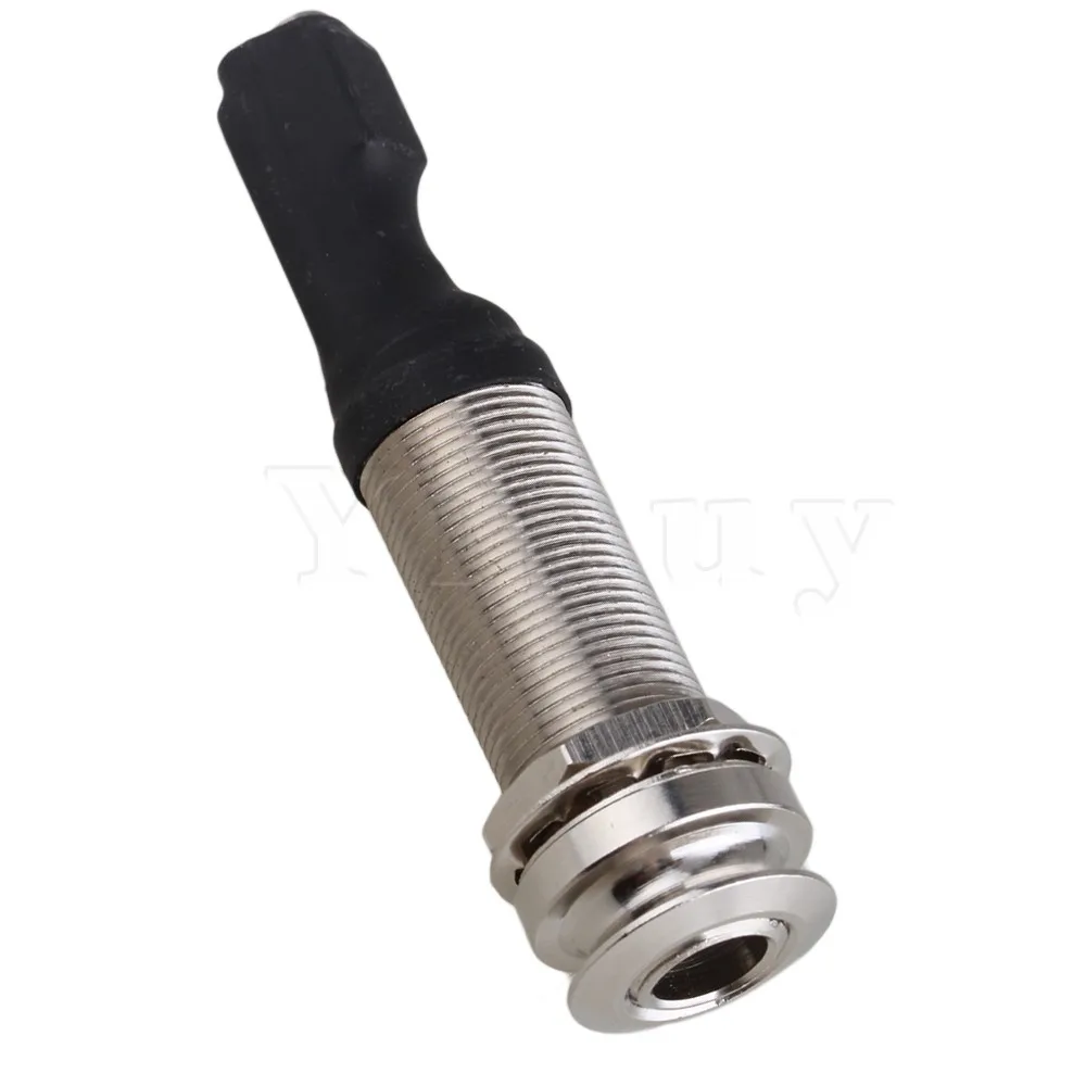 Yibuy 1/4 &quotСеребряный Пассивный гитарный пьезо пикап выходной концевой разъем 2 5 мм