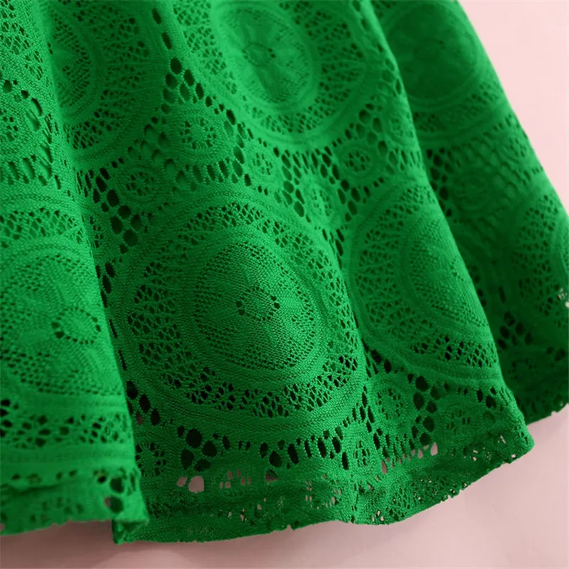 Новое модное женское платье повседневное свободное Сетчатое ажурное кружевное с