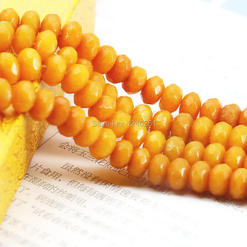 5x8 мм аксессуары ремесла желтый халцедон женщины граненые облегающие подарки для