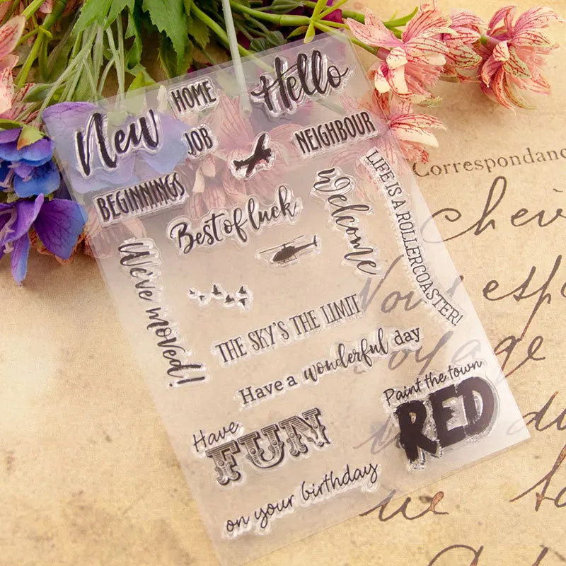 Прозрачный прозрачный силиконовый штамп для печати DIY Скрапбукинг Фотоальбом