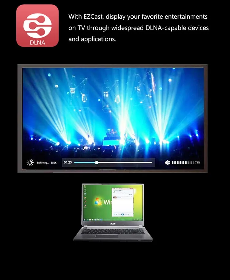 Measy a2w ii медиаплеер палка Push хром литой Wifi Дисплей приемник ключ из хрома Dlna Airplay