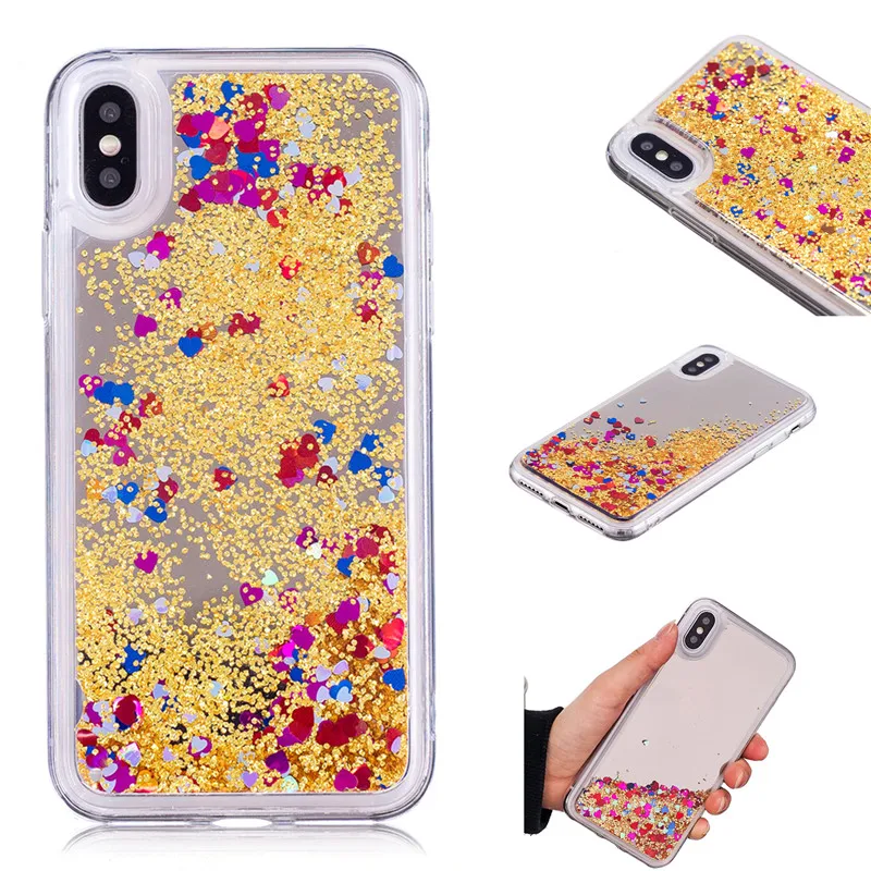 Динамический жидкий зыбучий песок блестящий чехол для телефона iPhone X XS Max XR
