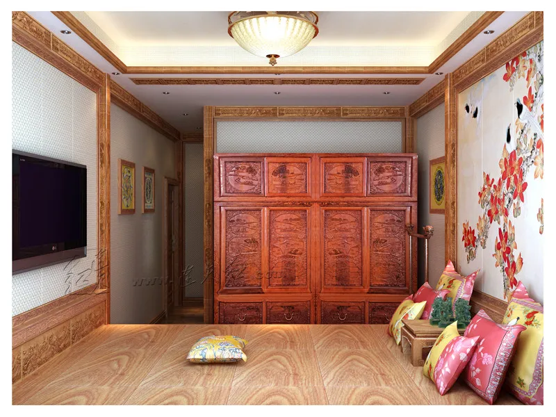 Шкаф из розового дерева антикварный шкаф для кровати домашней одежды массива