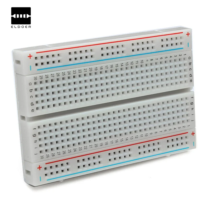 Миниатюрный беспаечный прототип макетная доска для хлеба белая 400 точек