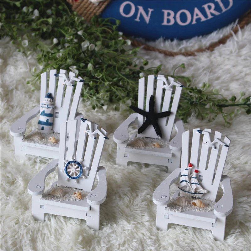 Дизайнерское простое деревянное пляжное кресло украшение для дома настольное