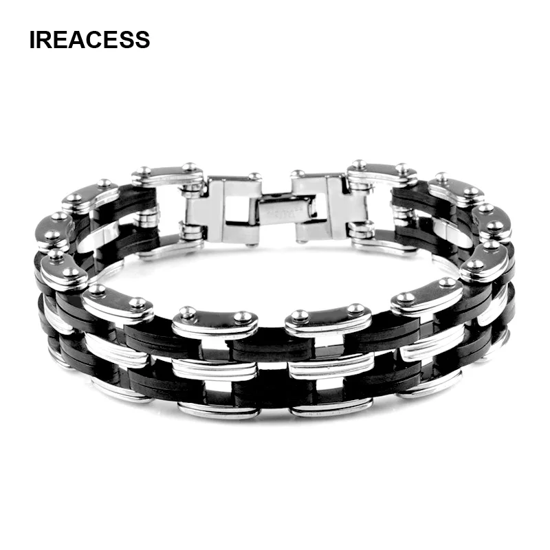 Новый браслет из нержавеющей стали для мужчин тональный байкера велосипеда