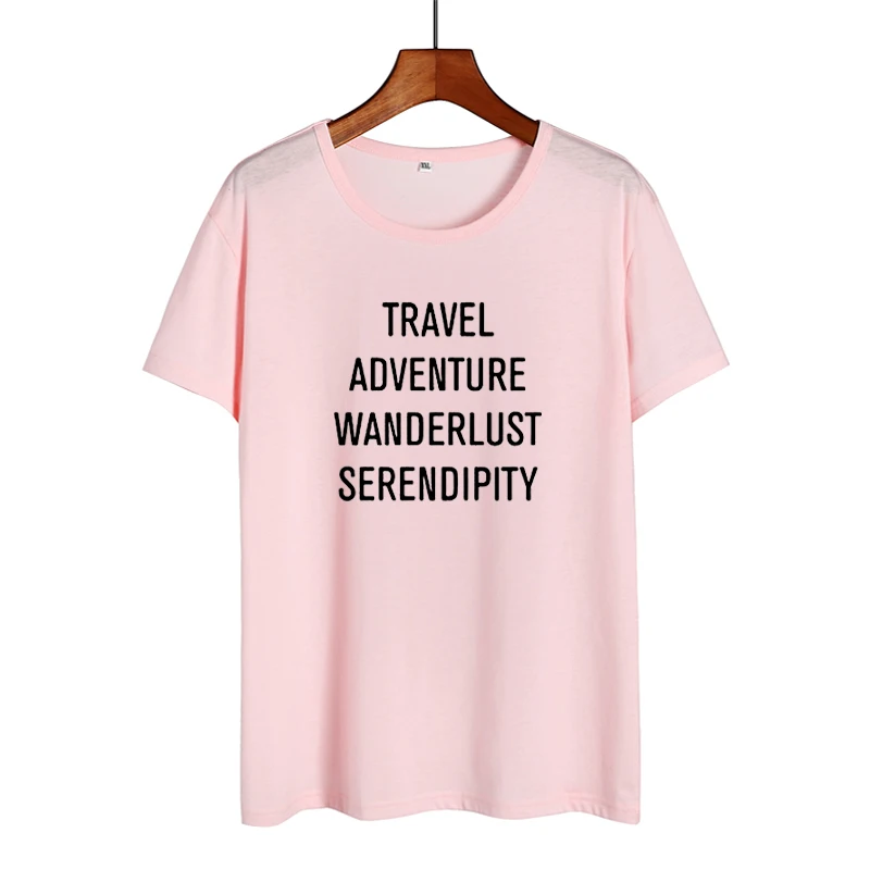 2018 летняя Новинка Tumblr хипстер путешествие Приключения Wanderlust Serendipity Футболка