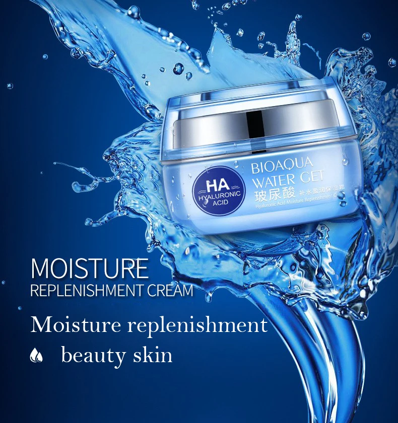 

BIOAQUA Moisturizers Replenishment Cream Hyaluronic Acid day creams face skin care Whitening skin HA anti aging anti wrinkles