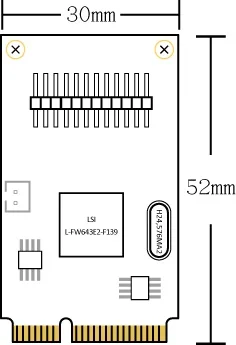 IOCREST Mini PCI Express 1 порт Firewire 1394A и 2 порта s 1394B карта