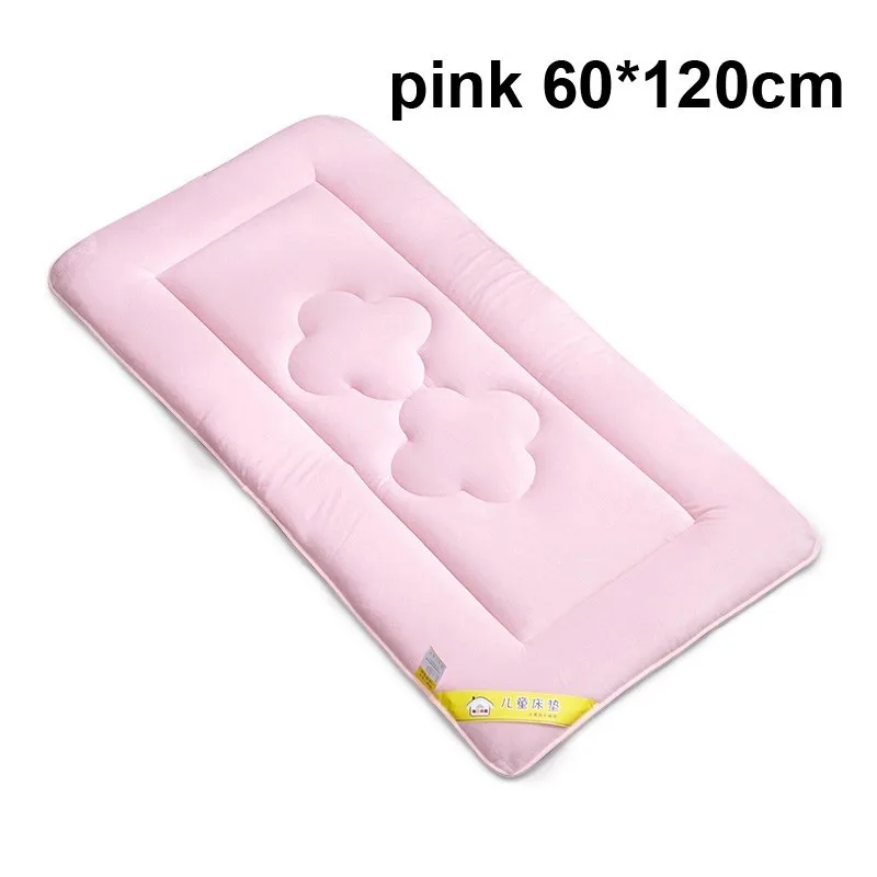Pink Детская кроватка для малышей, мягкий бархатный матрас для новорожденных, удобная переносная детская простыня, пеленальные подушки, чехлы - Color: Pink