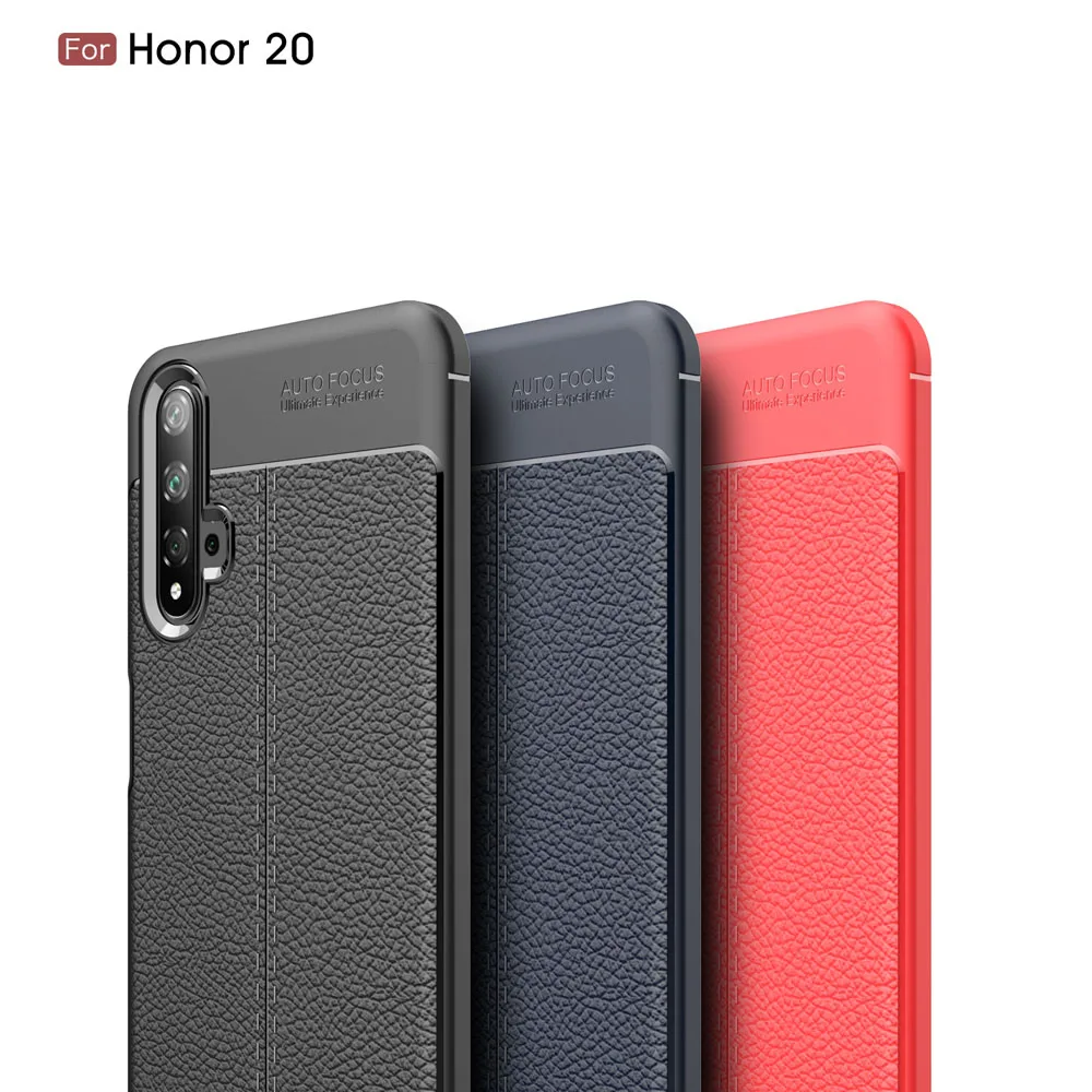 Личи Текстура Coque крышка 6.26для huawei Honor 20 чехол для Honor20 Телефон задняя |