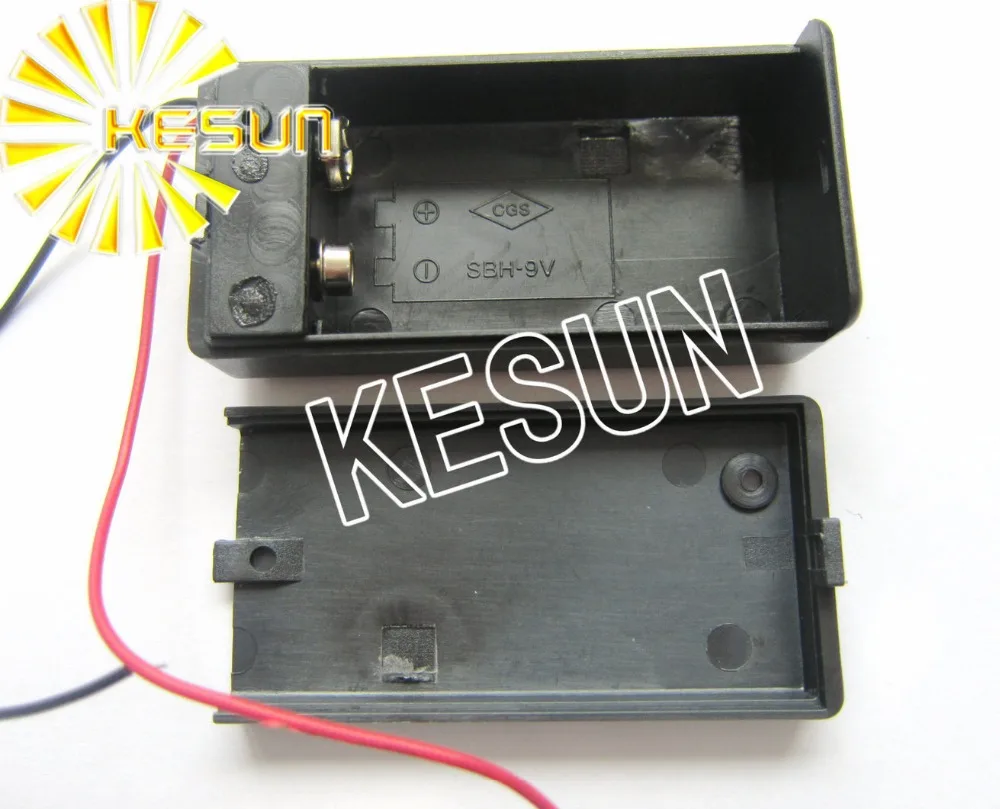 

FREE SHIPPING 10PCS x 2x AA 3V Plastic Black Battery Storage Case Box Holder Socket With150mm Wire Leads