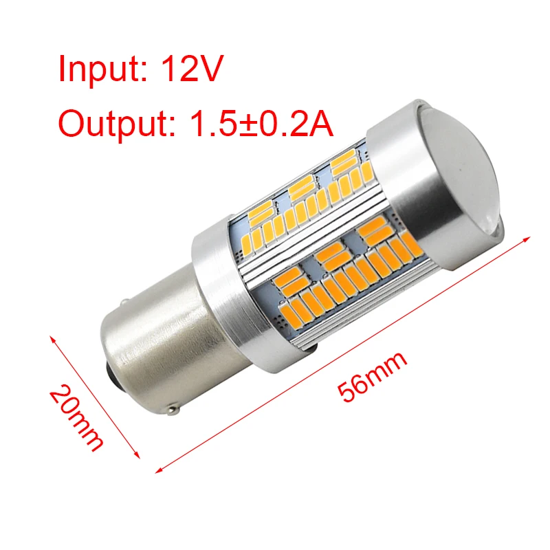 2X Singal лампа 1156 BAU15S BA15s P21W T20 7440 светодиодные лампы для переднего указателя