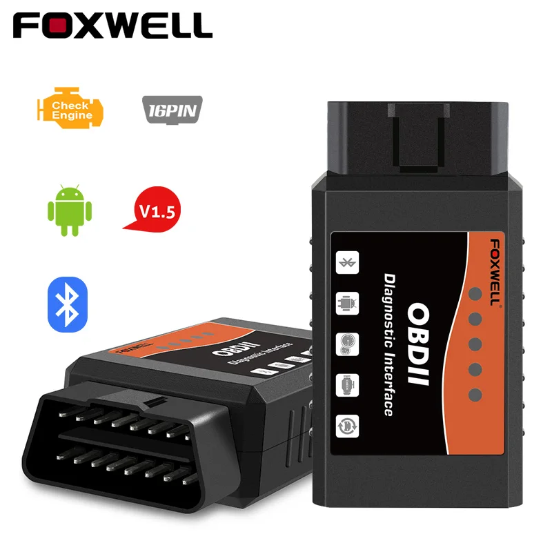 ELM327 Bluetooth V1.5 OBD2 сканер для Android OBD 2 считыватель кодов PIC18F25K80 чип OBDII ELM 327 в 1 5