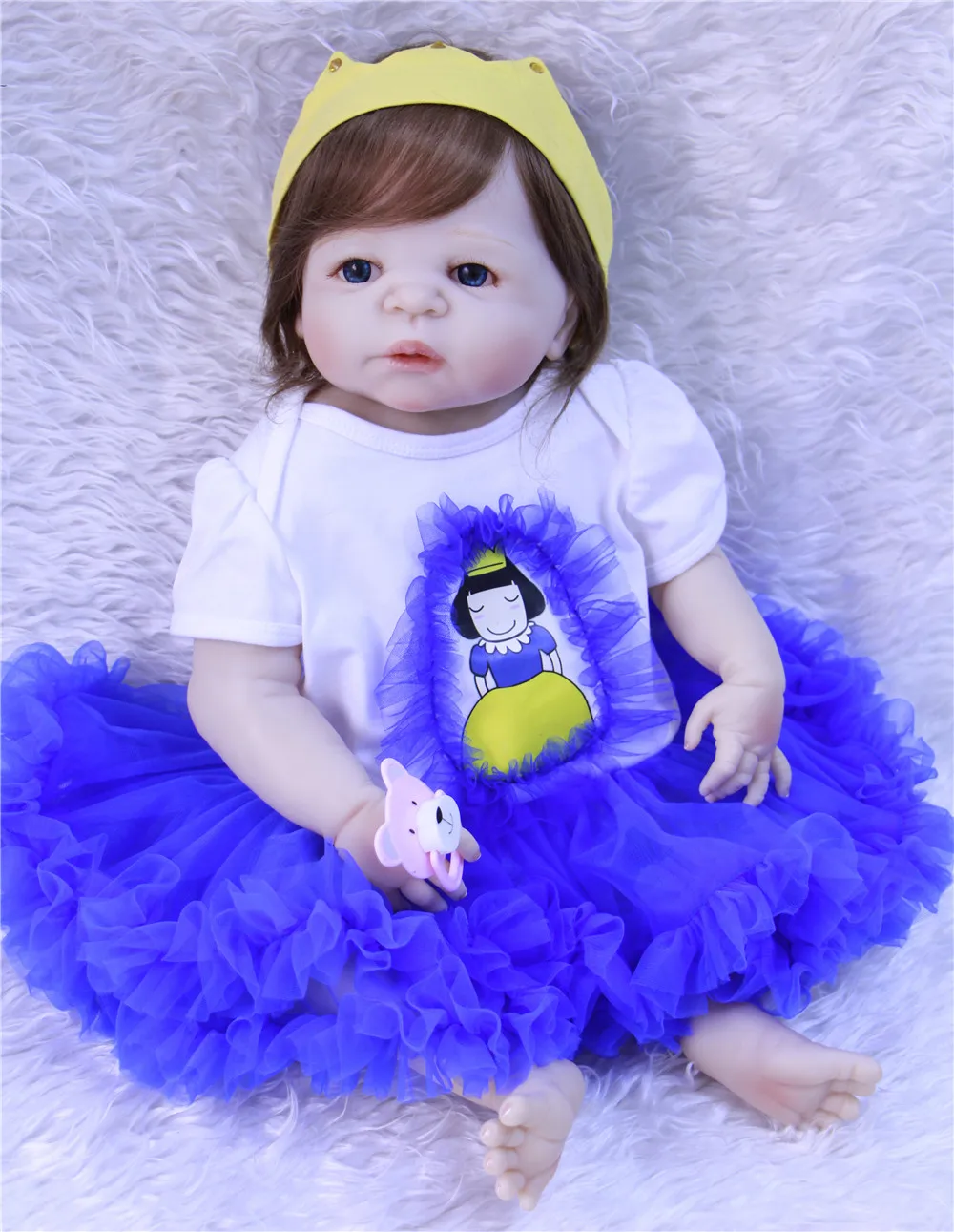 Куклы Reborn girl 57 см полностью силиконовые куклы reborn baby игрушка подарок bebe