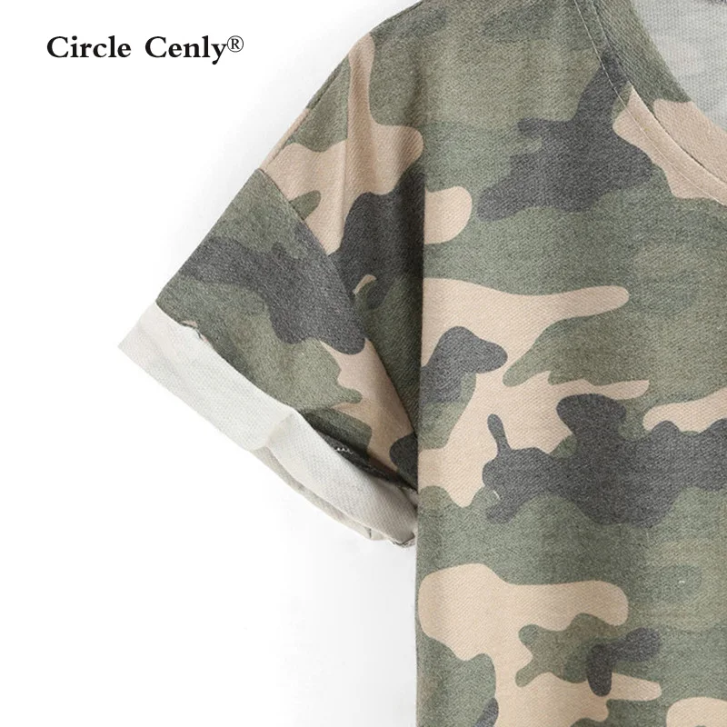 Для женщин Камуфляж Футболки с рукавом летучая мышь стрейч хлопок тройники