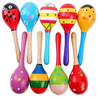 1pc baby kid wooden ball toy sand hammer rattle musical instrument percussion infant